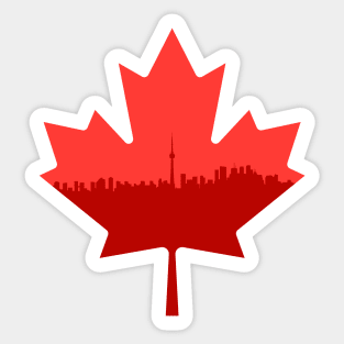 Canada - Maple Leaf Skyline Toronto _002 Sticker